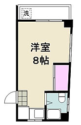 メゾンドール新宿 ワンルームの間取図画像