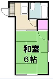 トップアイランドE 1Kの間取図画像