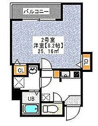 セントハウス横川 4階1Kの間取り