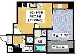 チェリーブロッサム 1階1DKの間取り