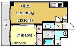 金太郎Hills164'★ 1LDKの間取図画像
