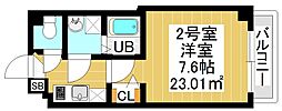 千葉市稲毛区緑町2丁目マンション 1Kの間取図画像