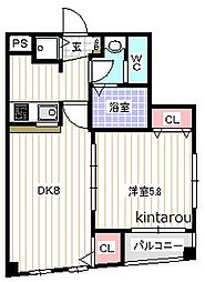 ミレナコート 1DKの間取図画像