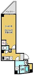 アクアスウィル千葉 1LDKの間取図画像