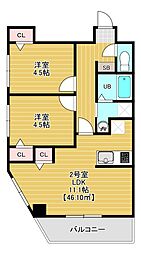 FOUR SIDE さくら公園前 2LDKの間取図画像