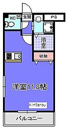 ウイングテラス実籾 1Kの間取図画像