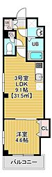 Charmant Maison 1LDKの間取図画像