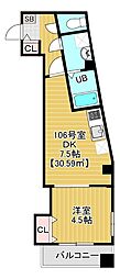 Charmant Maison 1DKの間取図画像