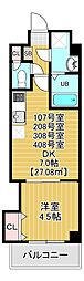 soare幕張2nd 1DKの間取図画像