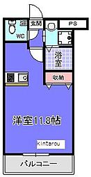 ウイングテラス実籾 1Kの間取図画像