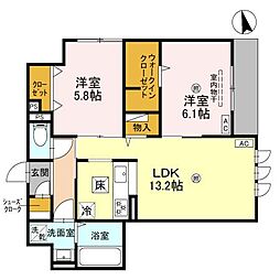 間取図画像 2LDK