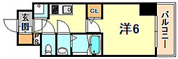 神戸市海岸線 ハーバーランド駅 徒歩7分の賃貸マンション 6階1Kの間取り
