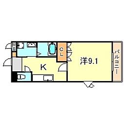 JR東海道・山陽本線 明石駅 バス14分 白水3丁目下車 徒歩1分の賃貸アパート 1階1Kの間取り