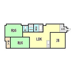 山陽電鉄本線 西代駅 徒歩7分の賃貸マンション 6階3LDKの間取り