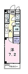 JR東海道・山陽本線 鷹取駅 徒歩5分の賃貸アパート 2階1Kの間取り