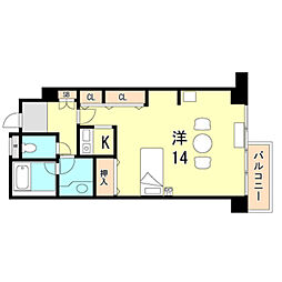 JR東海道・山陽本線 芦屋駅 徒歩15分の賃貸マンション 1階ワンルームの間取り