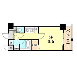 JR東海道・山陽本線 新長田駅 徒歩10分の賃貸マンション 4階1Kの間取り