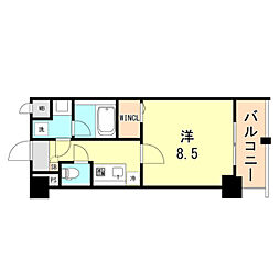 JR東海道・山陽本線 新長田駅 徒歩10分の賃貸マンション 2階1Kの間取り