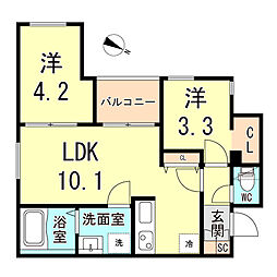 JR東海道・山陽本線 塚本駅 徒歩13分の賃貸アパート 2階2LDKの間取り