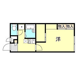 JR東海道・山陽本線 大久保駅 徒歩14分の賃貸アパート 2階1Kの間取り