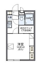 JR福知山線 伊丹駅 徒歩19分の賃貸アパート 2階1Kの間取り