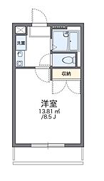 阪神本線 尼崎駅 徒歩11分の賃貸マンション 3階1Kの間取り