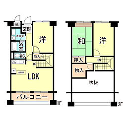 JR東西線 御幣島駅 徒歩6分の賃貸マンション 7階3LDKの間取り