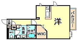 JR東海道・山陽本線 立花駅 徒歩17分の賃貸アパート 2階ワンルームの間取り