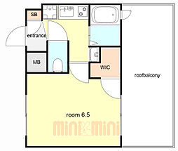 エステムコート三宮EAST2リベルテ 1Kの間取図画像