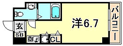 デルファーレ西宮 1Kの間取図画像