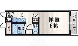 レオパレス猪名川 2階1Kの間取り
