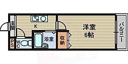 プチ・フルール塚口 1Kの間取図画像