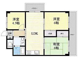 ローレルハイム塚口 3LDKの間取図画像