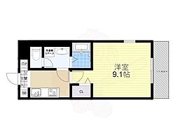 ステラハウス40 1階1Kの間取り