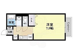 チ・グレイス 2階1Kの間取り