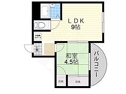パークスクエア東園田 1LDKの間取図画像