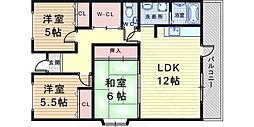 ソービ・ドゥモーン 3LDKの間取図画像