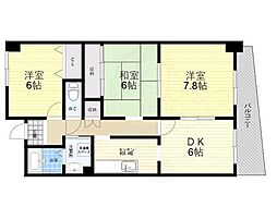 ドエル食満 3LDKの間取図画像