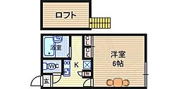 レオパレスゴーゴー 1Kの間取図画像