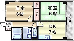 ヴィエール緑翠苑 2DKの間取図画像