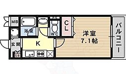 ライフステージ 1Kの間取図画像