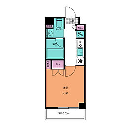 ＡＺＥＳＴ川口 4階1Kの間取り