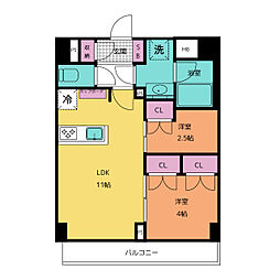 LIME RESIDENCE KAWAGUCHI EAST 2LDKの間取図画像