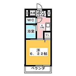 リヴシティ西川口 8階1Kの間取り