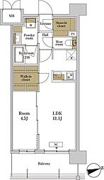 RJRプレシア川口 1LDKの間取図画像