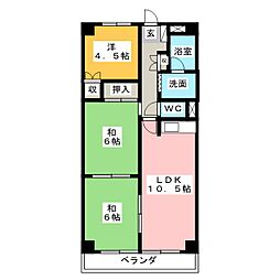ジュネグリーン 3LDKの間取図画像
