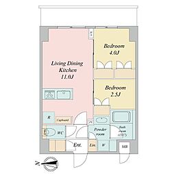 LIME RESIDENCE KAWAGUCHI EAST 2LDKの間取図画像
