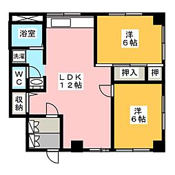 キャッスルグロー西川口 2LDKの間取図画像