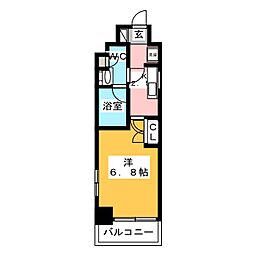 HF川口駅前レジデンス 1Kの間取図画像
