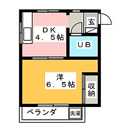 GL・ハイツ 1DKの間取図画像
